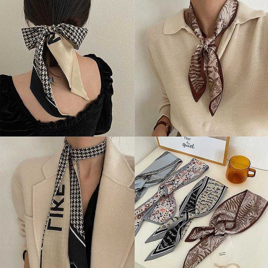 Women The Korean Fashion Hair Accessories | Long Silk Scarf