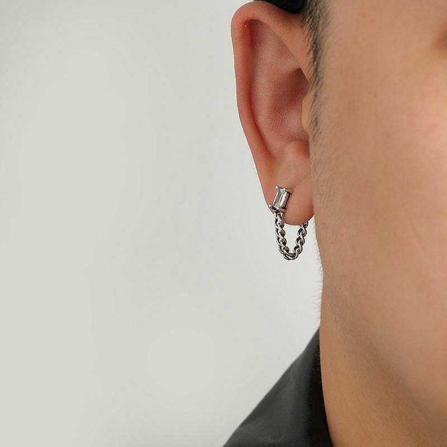 Accs & Bags & Shoes The Korean Fashion | Zircon Chain Earrings