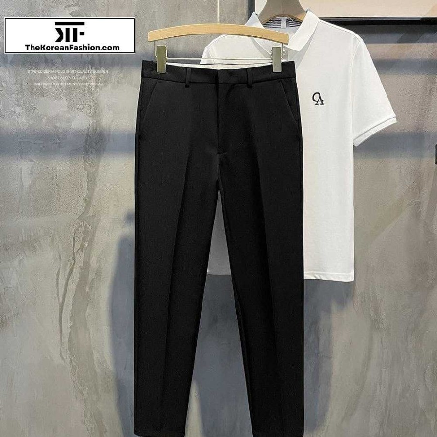 Casual Style Clothes The Korean Fashion | Slim Feet Casual Suit Pants