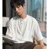 Clothing The Korean Fashion | Button Casual Texture T-Shirt