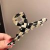 Women The Korean Fashion Hair Accessories | Checkerboard Hair Claw Clip