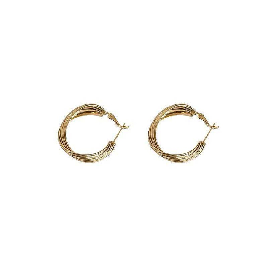 Women The Korean Fashion Earrings | Multi-Layer Hoop Earrings Golden