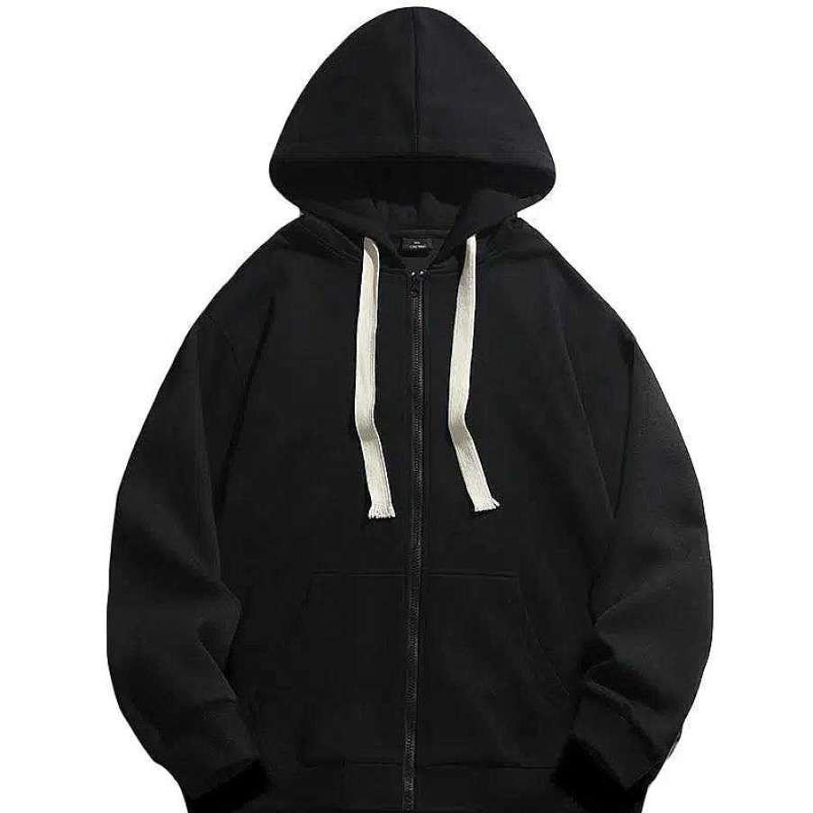 Clothing The Korean Fashion | Basic Loose-Fit Hooded Sweatshirt