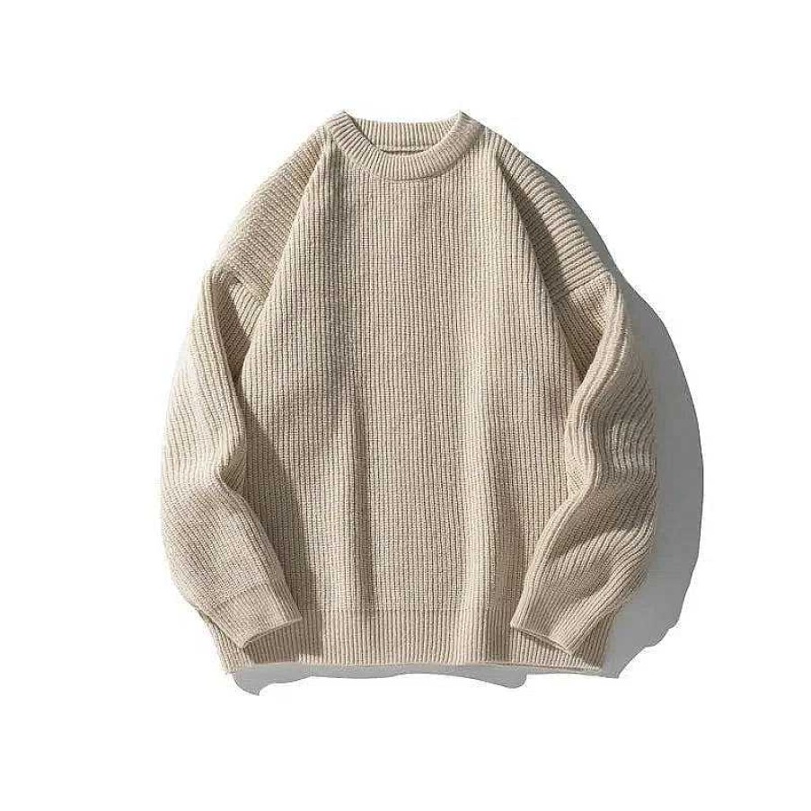 Clothing The Korean Fashion | Pleated Knitted Round Neck Bottoming Sweater