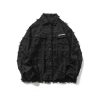 Clothing The Korean Fashion | Loose Tassel Design Lapel Jacket Black