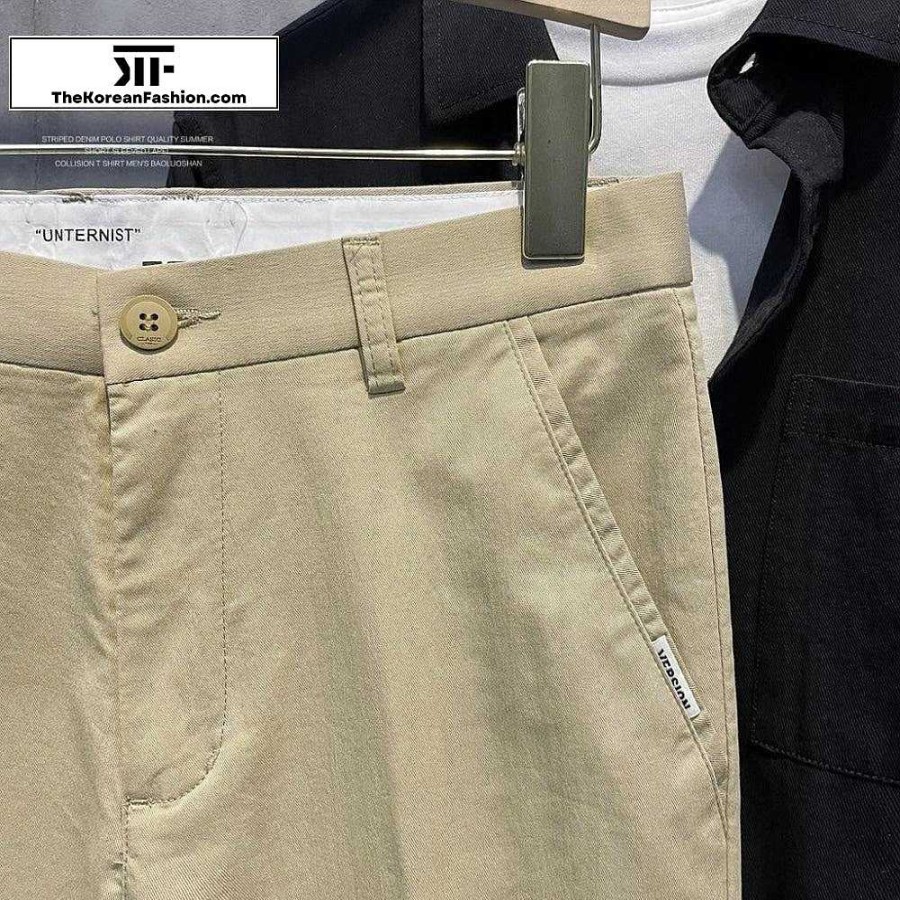 Casual Style Clothes The Korean Fashion | Ice Silk British Style Pants Khaki