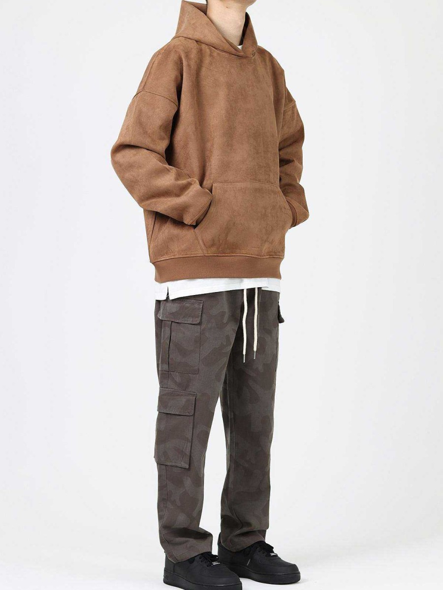 Clothing The Korean Fashion | Suede Hooded Sweater