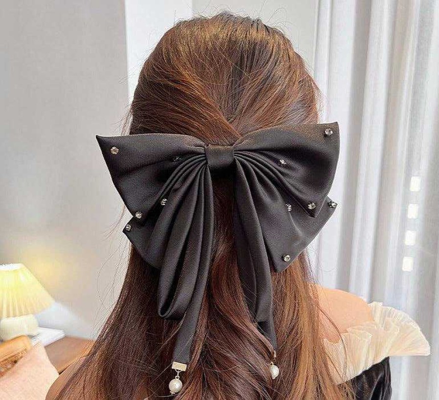 Women The Korean Fashion Hair Accessories | Big Bow Snap Hair Clip