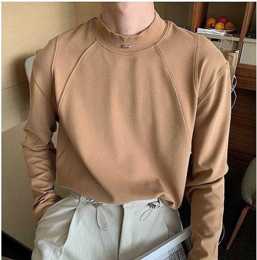 Clothing The Korean Fashion | Regular-Fit Long-Sleeve Bottoming Basic Shirt