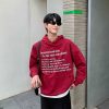 Clothing The Korean Fashion | Loose Text Printed Hoodie