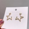 Women The Korean Fashion Earrings | Star Earrings Gold