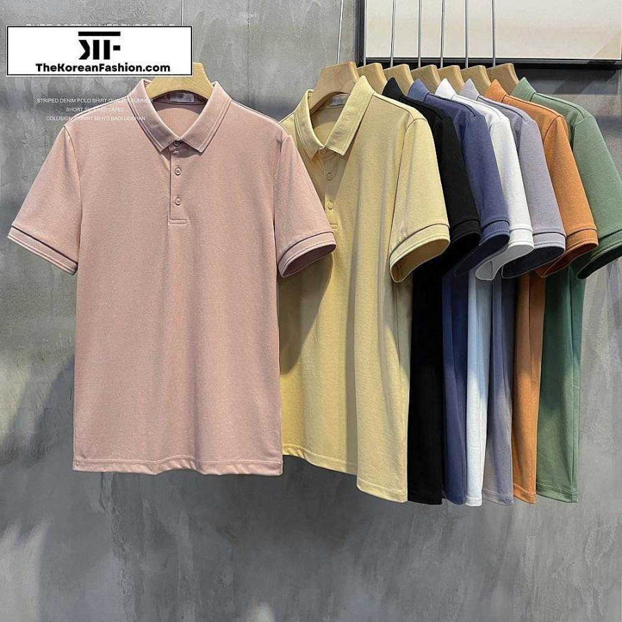 Casual Style Clothes The Korean Fashion | Basic Cotton Polo T-Shirt