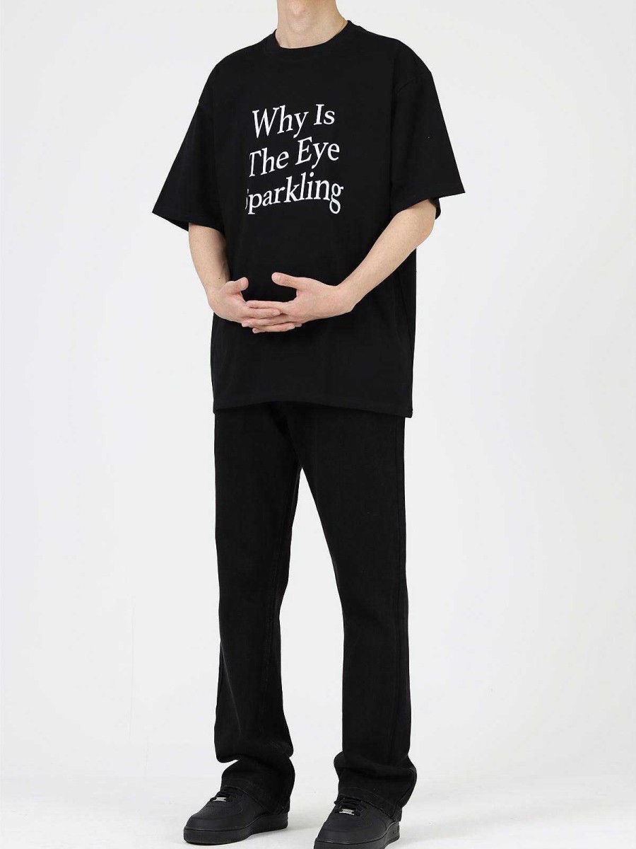 Clothing The Korean Fashion Slim Fit | Why Is Graphic T-Shirt Black