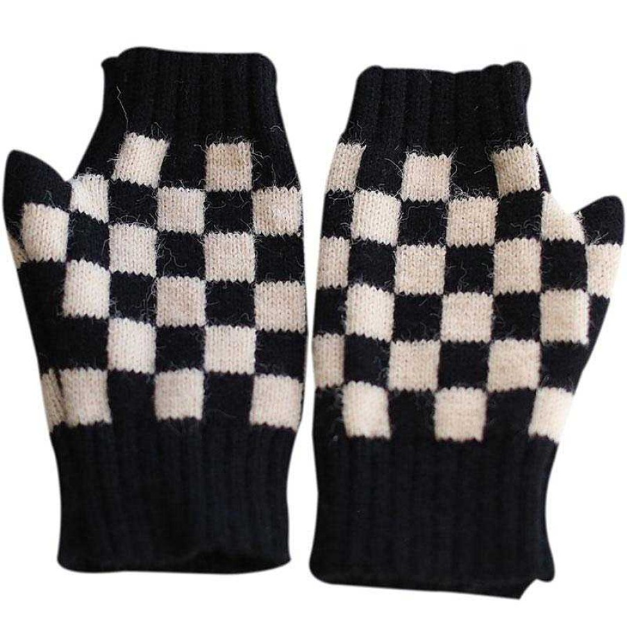 Women The Korean Fashion Rings | Gloves Checkerboard