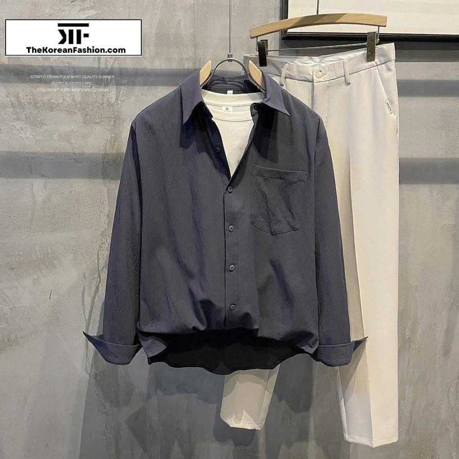 Casual Style Clothes The Korean Fashion | Casual Outerwear Lapel Shirt