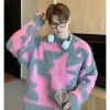 Clothing The Korean Fashion | Tie-Dye Metal Design Sweater