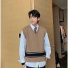 Clothing The Korean Fashion | College V-Neck Knitted Vest