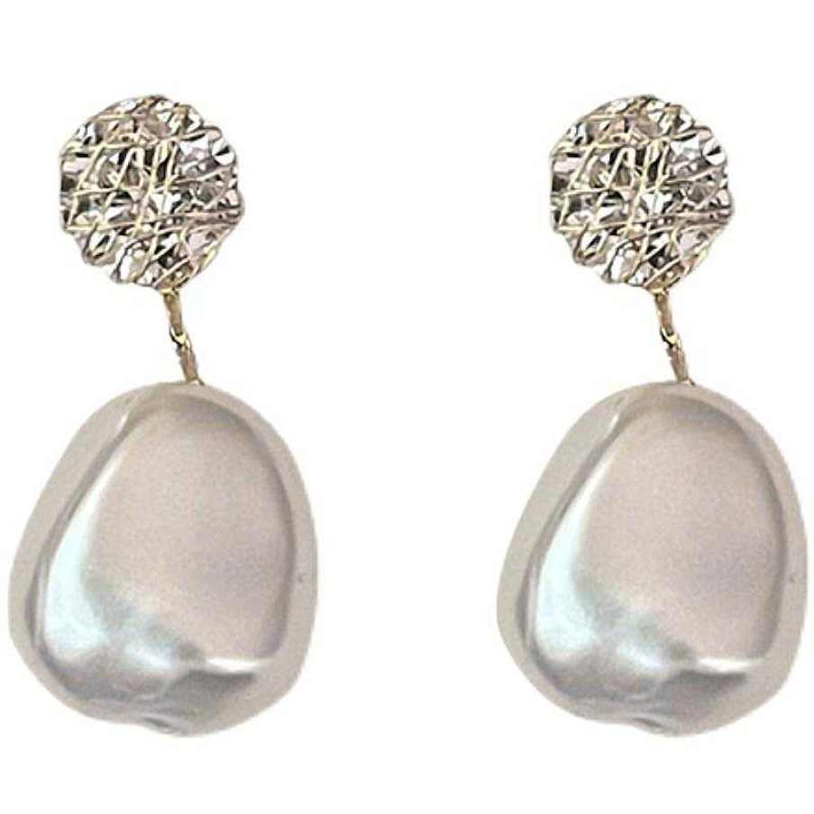 Women The Korean Fashion Earrings | Pearl Zircon Earrings As Image