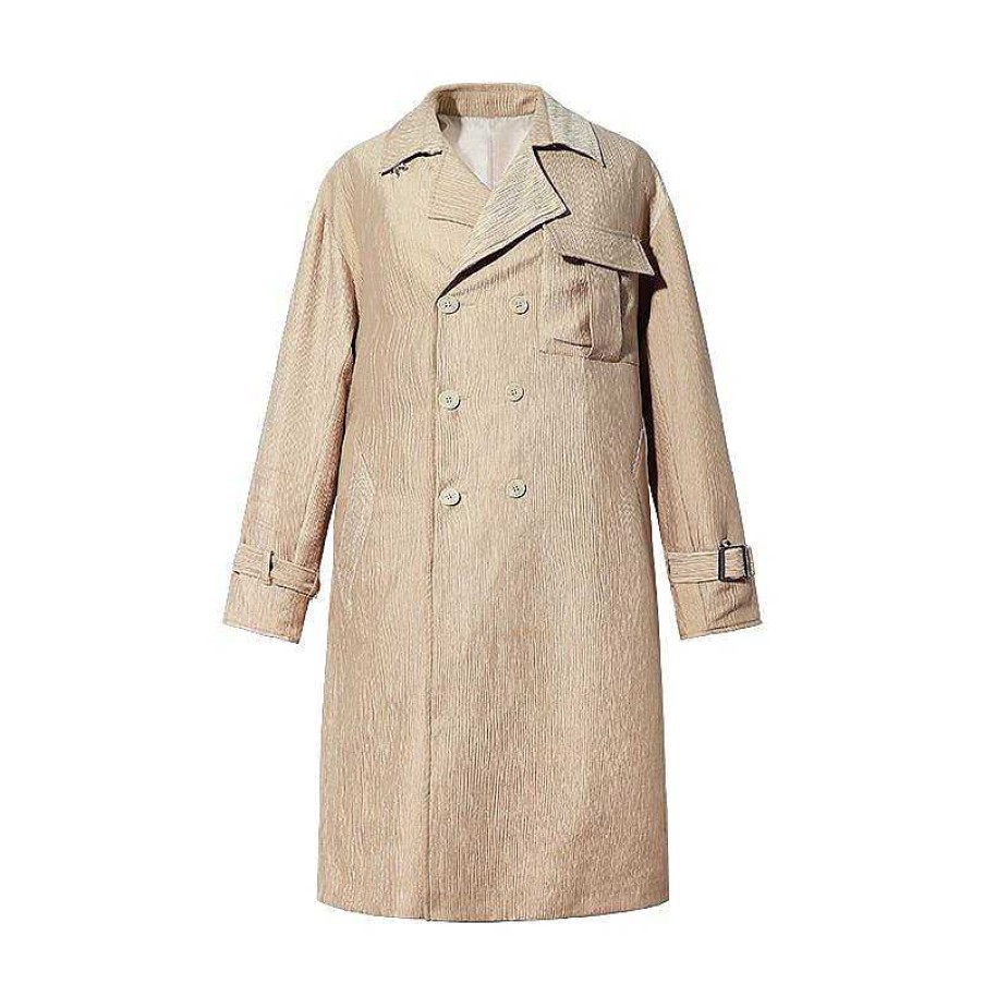 Clothing The Korean Fashion | Long Double Breasted Trench Coat