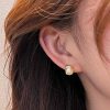 Women The Korean Fashion Earrings | Pearl Earrings Gold