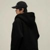 Clothing The Korean Fashion | Velvet Cotton Full Zip Hooded Jacket