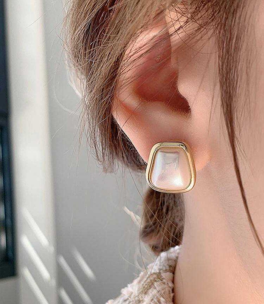 Women The Korean Fashion Earrings | Pearl Earrings Gold