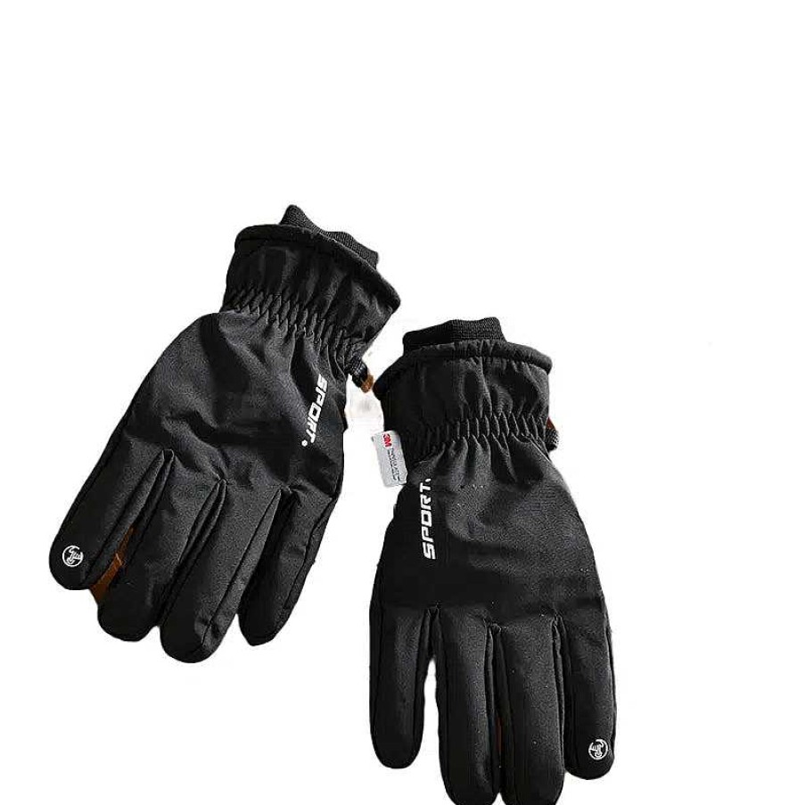 Accs & Bags & Shoes The Korean Fashion | Waterproof And Velvet Leather Gloves Black