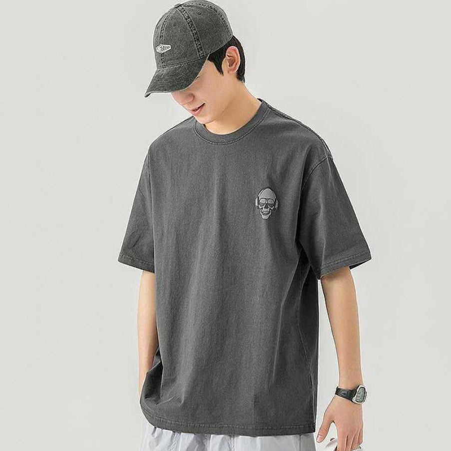 Clothing The Korean Fashion | Embroidery Cotton T-Shirt