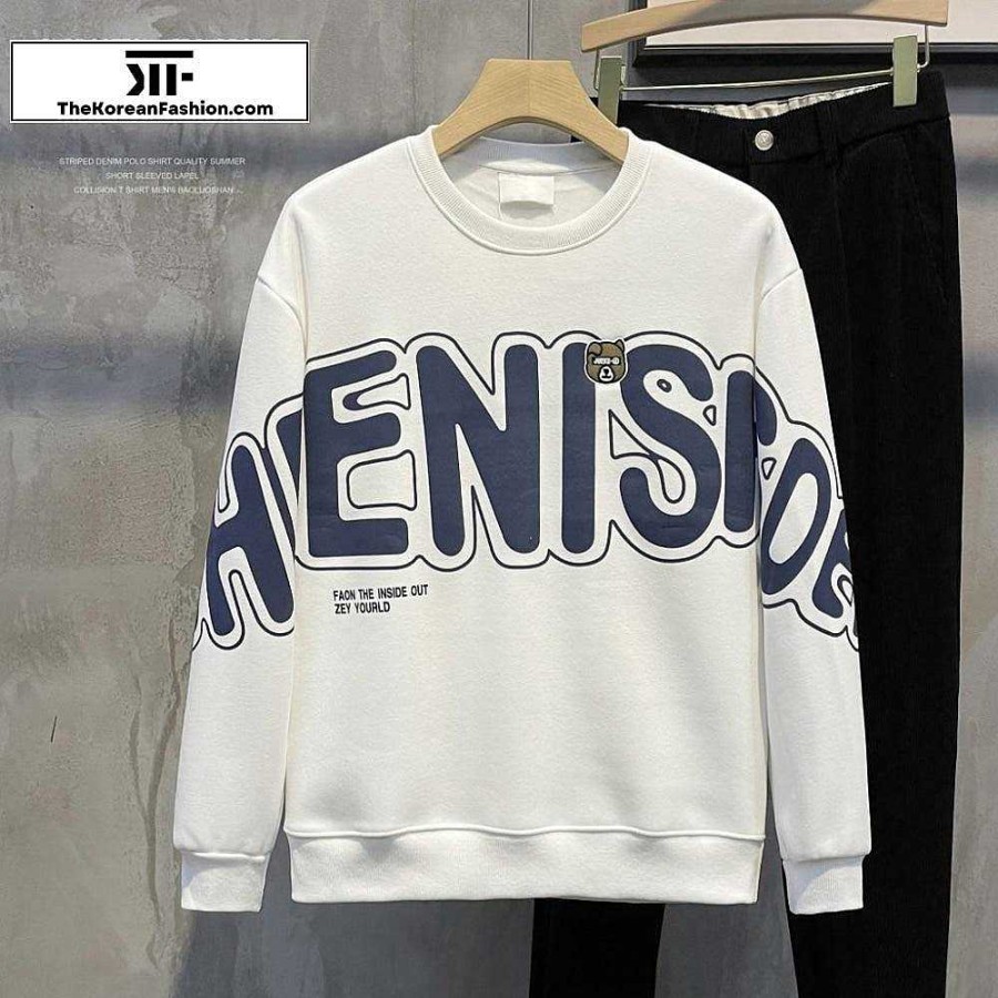 Casual Style Clothes The Korean Fashion | Letters Embroidery Plus Velvet Sweater