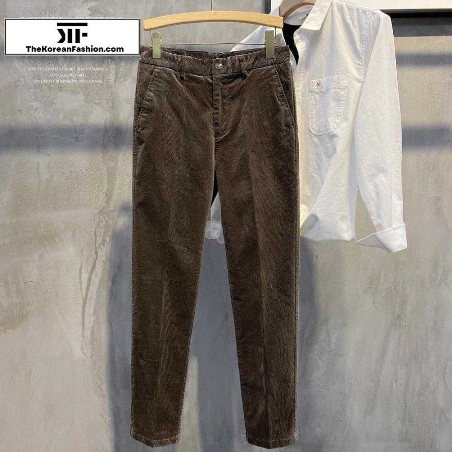 Casual Style Clothes The Korean Fashion | Autumn And Winter Thickened Corduroy Pants