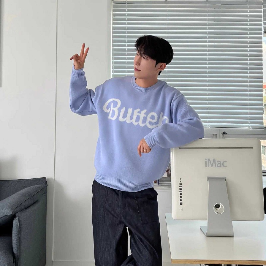 Clothing The Korean Fashion | Printed Pullover Sweater