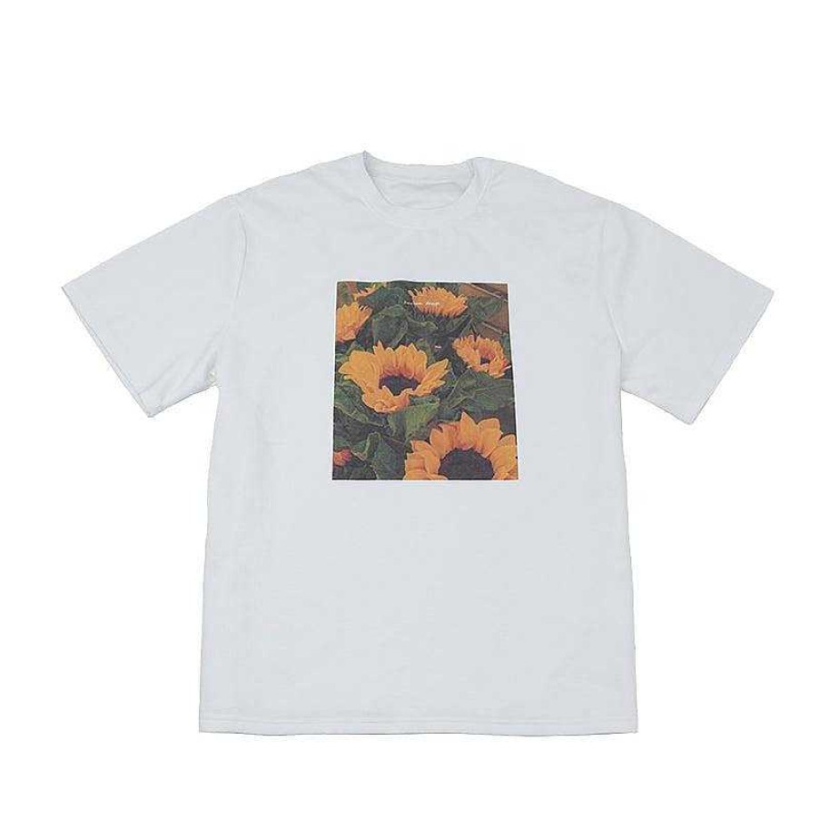 Clothing The Korean Fashion | Oversized Sunflower Print T-Shirt White