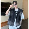 Clothing The Korean Fashion | Sleeveless Denim Jacket