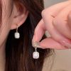 Women The Korean Fashion Earrings | Double-Sided Pearl Earrings Golden