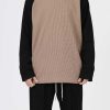 Clothing The Korean Fashion | Waffle Round Neck Long-Sleeved Shirt