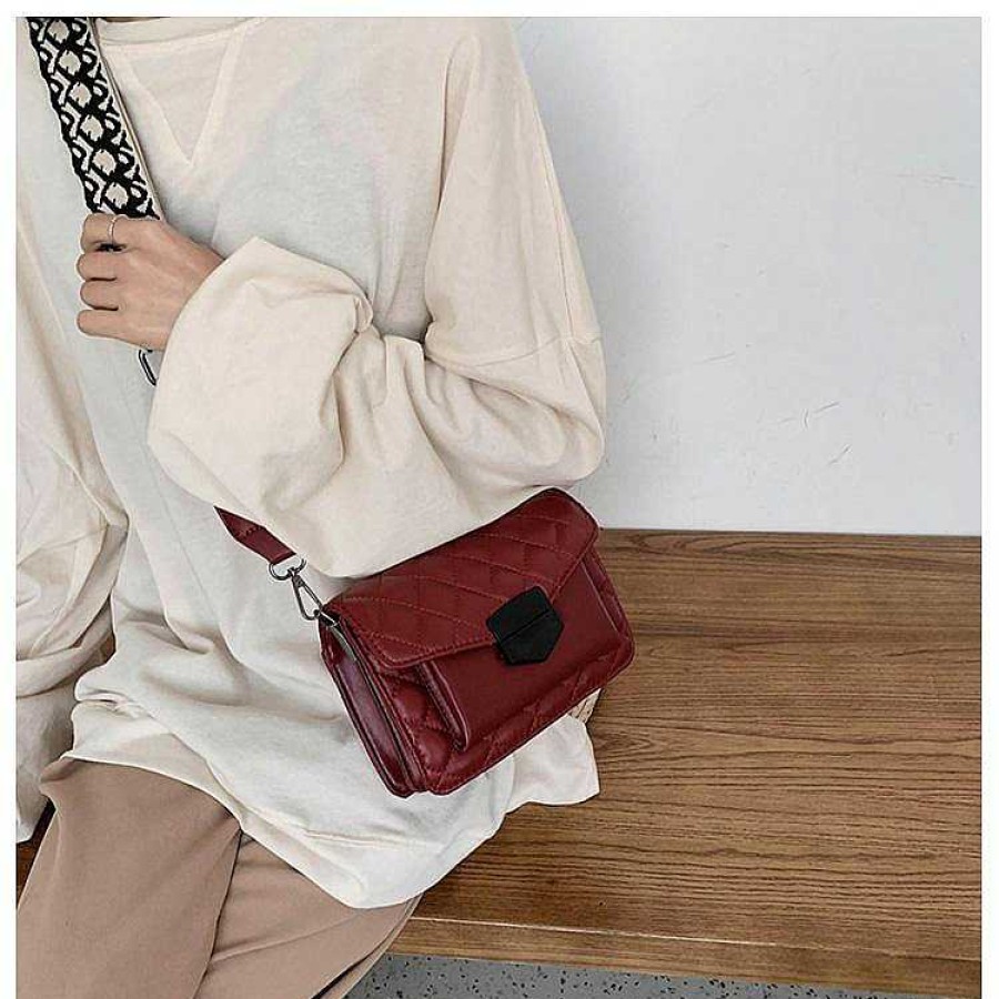 Women The Korean Fashion | Texture Messenger Bag