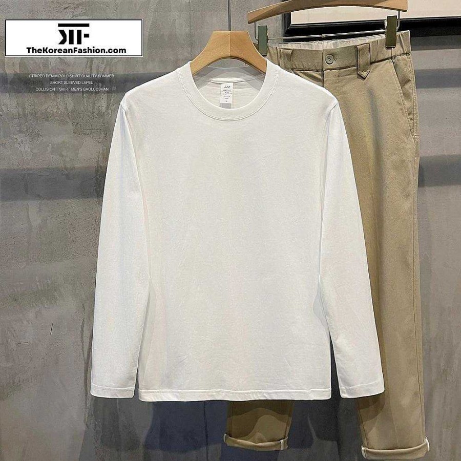 Casual Style Clothes The Korean Fashion | Cotton Round Neck Bottoming Shirt