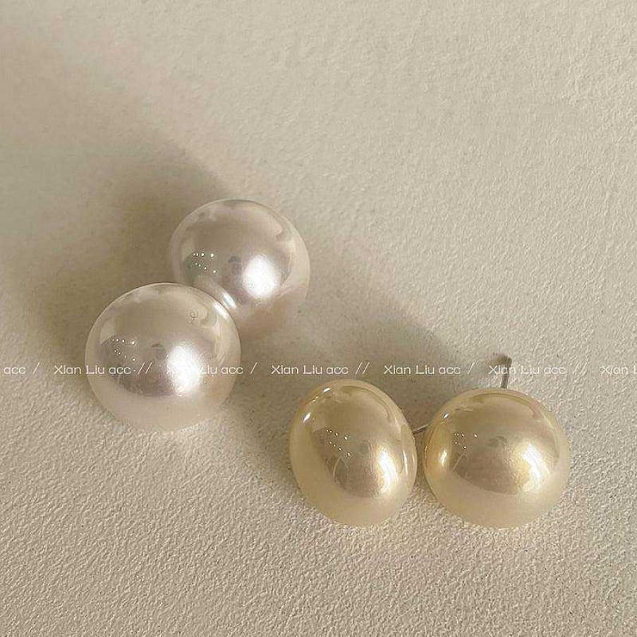 Women The Korean Fashion Earrings | Hemisphere Pearl Earrings