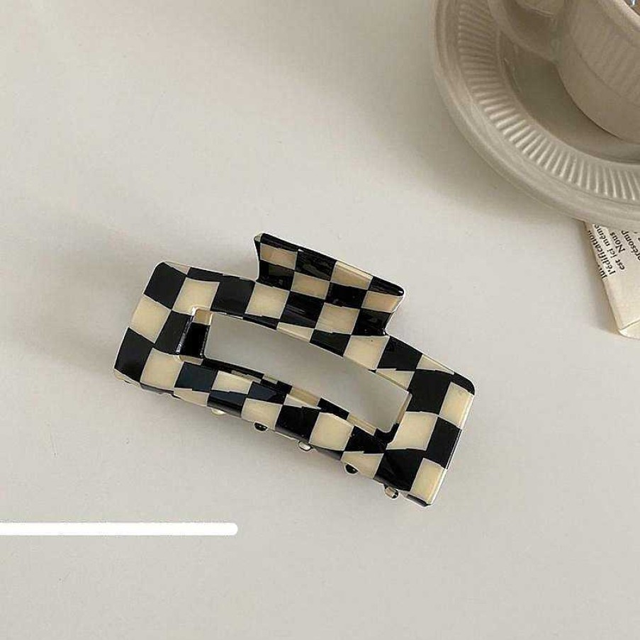 Women The Korean Fashion Hair Accessories | Checkerboard