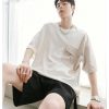 Clothing The Korean Fashion | Contrast Stitching T-Shirt