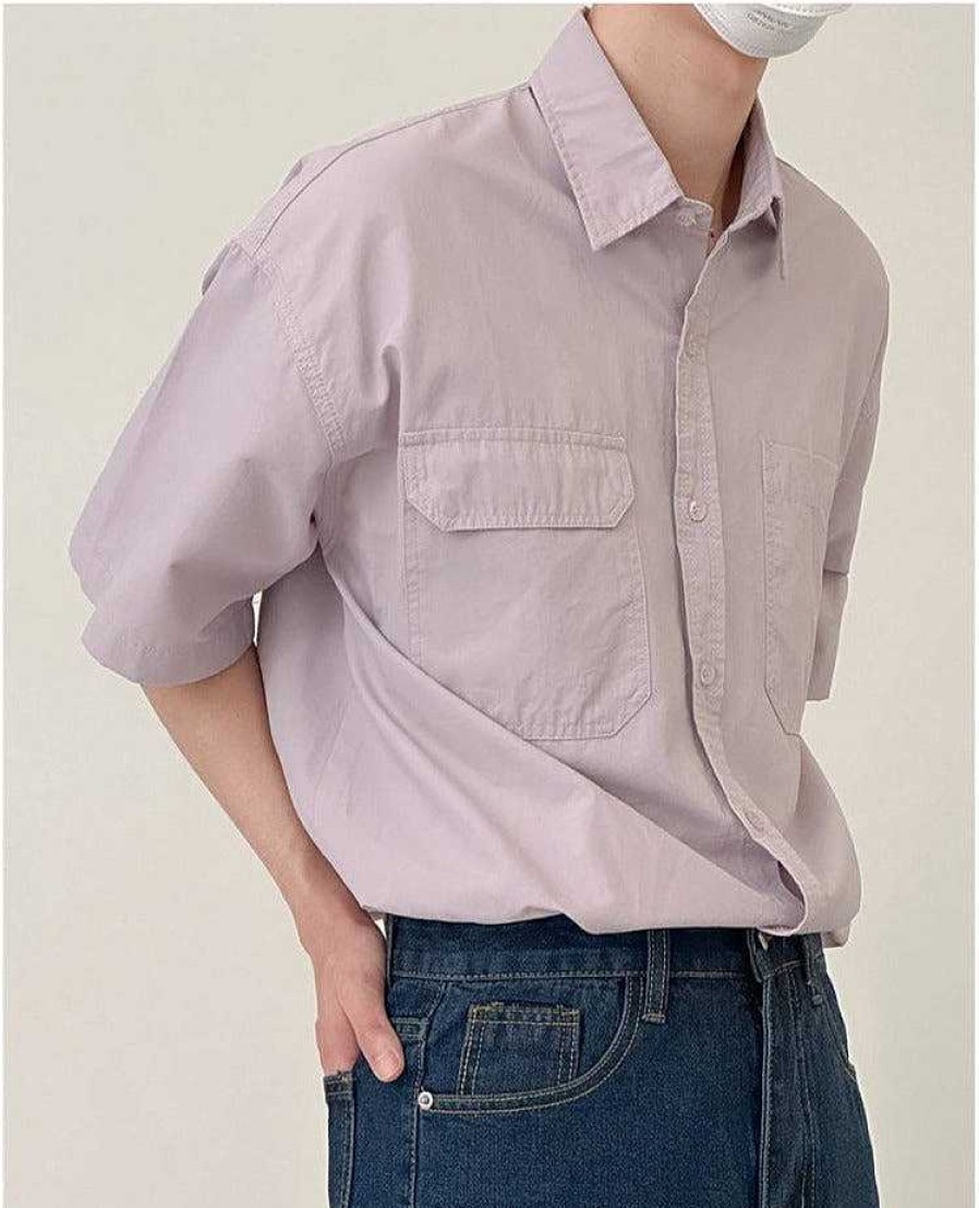 Clothing The Korean Fashion | Workwear Short-Sleeved Shirt