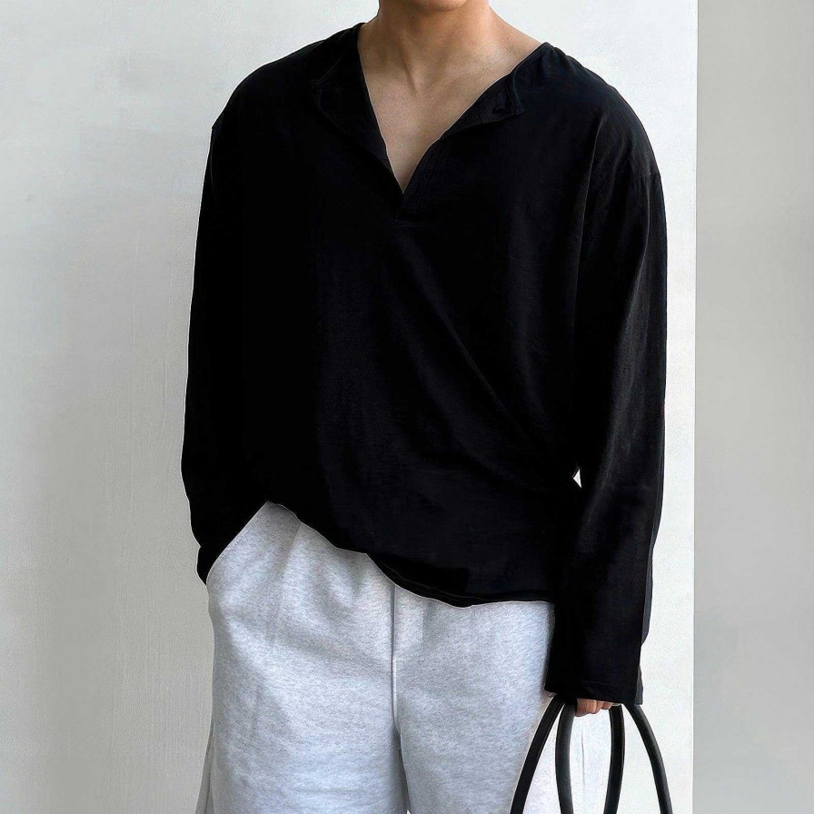 Clothing The Korean Fashion | Bottoming Collar Long-Sleeved Shirt