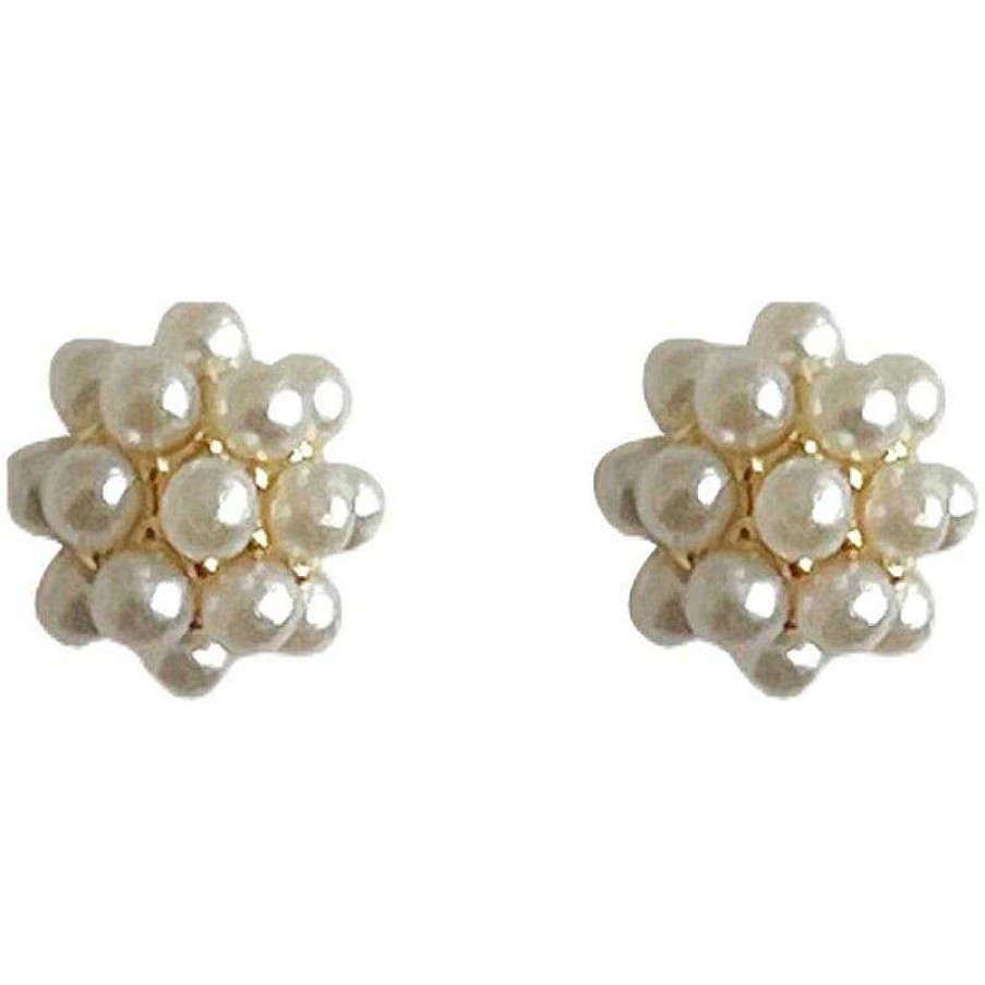 Women The Korean Fashion Earrings | Pearl Stud Earrings Pearl Earrings - Silver Needle