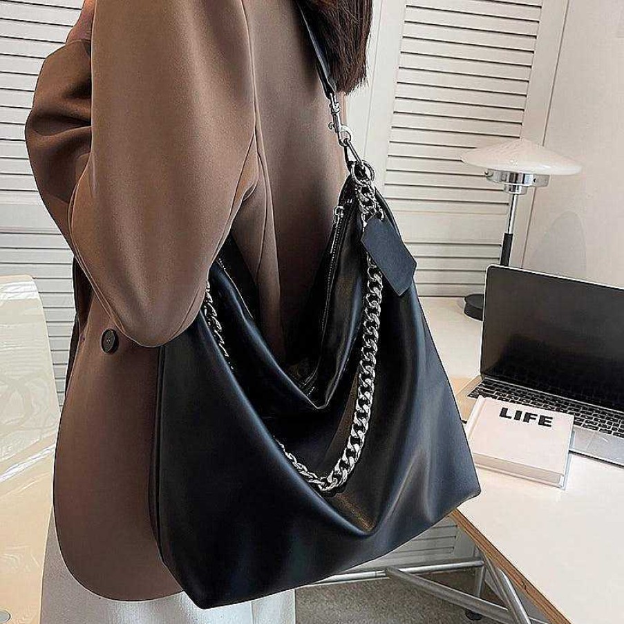 Women The Korean Fashion | Chain Zip Bucket Bag