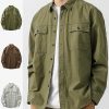 Clothing The Korean Fashion | Long-Sleeved Cargo Shirt