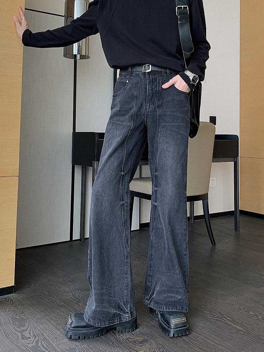 Clothing The Korean Fashion Jeans | Slim Fit Denim Flared Pants