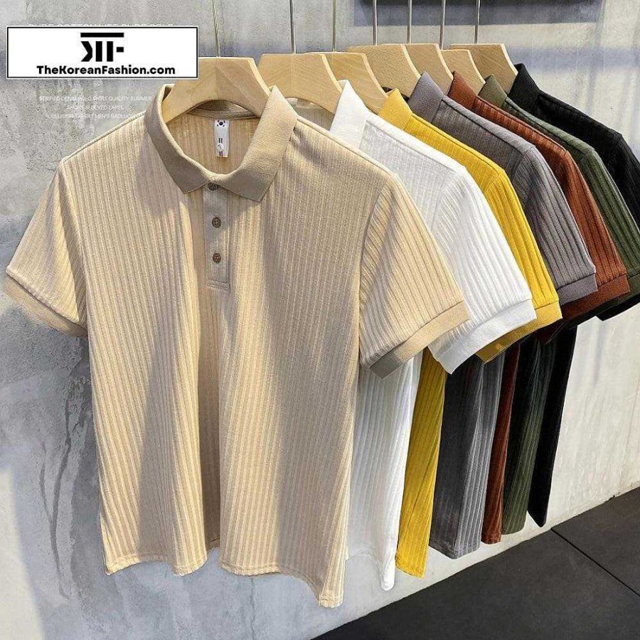 Casual Style Clothes The Korean Fashion | Breathable Lapel Polo T-Shirt