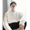 Clothing The Korean Fashion | Rope Design Round Neck Sweater