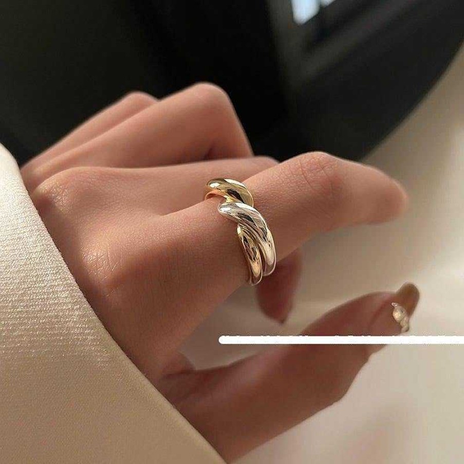 Women The Korean Fashion Rings | Fashion Ring Silver+Gold