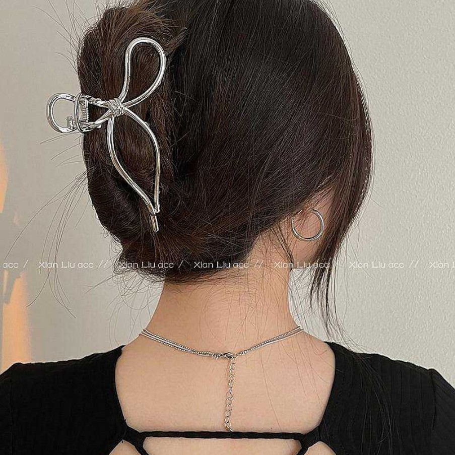 Women The Korean Fashion Hair Accessories | Bow-Knot Hair Claw Clip